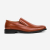 Men Brown Textured Leather Formal Slip-On