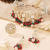 Rani Pink & Green Cluster Beads Kundan Peacock Inspired Necklace