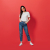 Women Round Neck White T-shirt