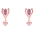 Sterling Silver Rose Gold Flower Love Earrings