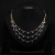 Sterling Silver Multi-Tone Triple Layered Queen's Necklace