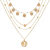 Non Precious Base Metal Cubic Zirconia Golden Neck Chain