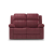 Griffin Leatherette Two Seater Manual Recliner In Burgundy Leatherette Colour