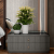 Charlotte Glass Top Bedside Table in Grey Colour