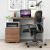 Durian Study Desk in White & Walnut Finish