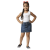 Girls Blue Solid Straight Mini Denim Skirt